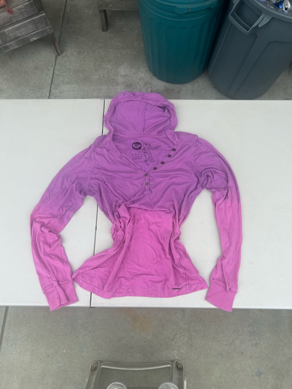 Roxy Lilac Henley Hoodie